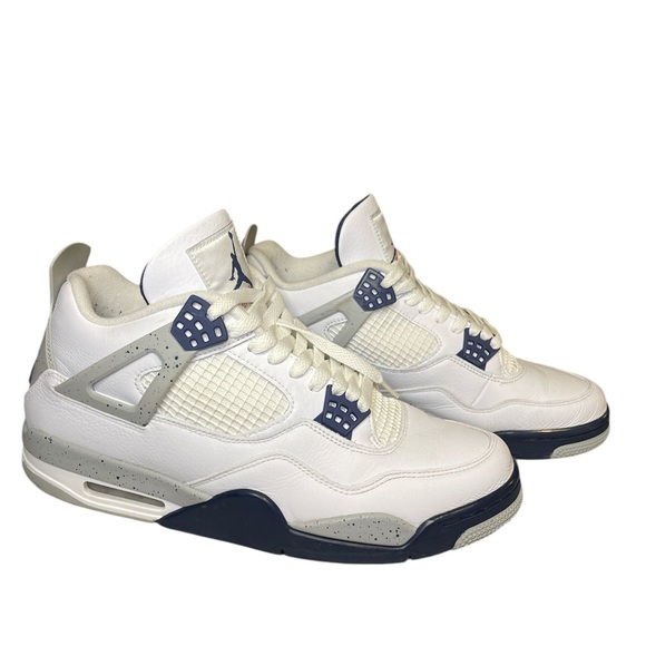 Air Jordan 4 Retro Midnight Navy Men’s Sneakers size 11 in Great Used Condition - Picture 2 of 8